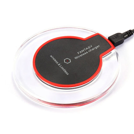 Qi Fantasy Universele Draadloze Oplader 5V - 1.5A Wireless Charging Pad Zwart