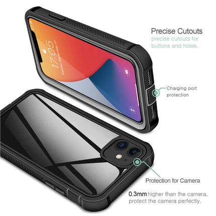 iPhone 12 Pro Max 360°  Full Body Hoesje Bumper Case  + Screenprotector - Shockproof Cover Zwart