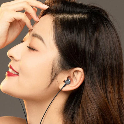 QF730 Oordopjes met Microfoon en Controls - 3.5mm AUX Oortjes Volumebeheer Wired Earphones Oortelefoon Wit