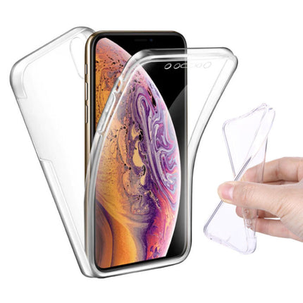 iPhone X Full Body 360° Transparant TPU Silicone Hoesje + PET Screenprotector 
