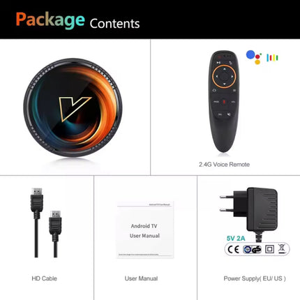 W2 TV Box Mediaspeler - Android 11 Kodi 4K - 4GB RAM - 64GB Opslagruimte