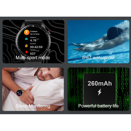 2021 Sport Smartwatch - Staal Bandje Fitness Activity Tracker Horloge Android - Zilver