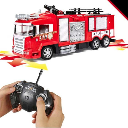 RC Brandweerwagen met Afstandsbediening - Bestuurbaar Speelgoed Brandweer Auto Wagen Radiografisch Metaallegering