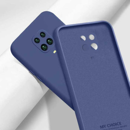 Xiaomi Redmi 9T Square Silicone Hoesje - Zachte Matte Case Liquid Cover Blauw