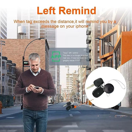 Mini GPS Tracker voor iOS - Anti-Verloren Auto Fiets Beveiliging Real Time Locator - Zwart