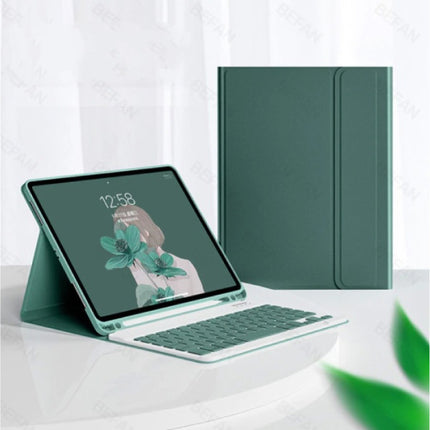 Toetsenbord Hoes voor iPad 10.2" (2019) met Draadloze Muis - QWERTY Multifunctionele Keyboard Bluetooth Smart Cover Case Hoesje Groen