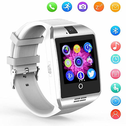 Originele Q18 Smartwatch Curved HD Smartphone Fitness Sport Activity Tracker Horloge OLED iOS Android iPhone Samsung Huawei Wit