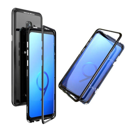 Samsung Galaxy S9 Magnetisch 360° Hoesje met Tempered Glass - Full Body Cover Hoesje + Screenprotector Zwart 