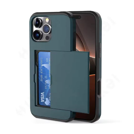 Kaarthouder Hoesje voor iPhone 14 Plus - Wallet Card Slot Cover Case - Navy Blauw