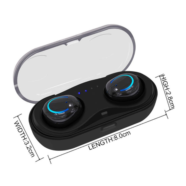 Q18 Draadloze Oordopjes - TWS Oortjes True Touch Control Oortjes Oordopjes Bluetooth 4.2 Wireless Buds Earphones Oortelefoon Zwart
