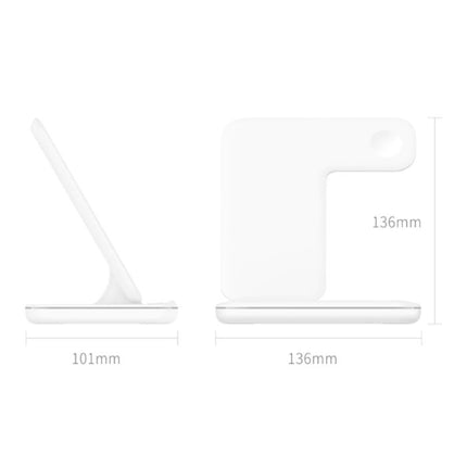 3 in 1 Oplaadstation voor Apple iPhone / iWatch / AirPods -  Charging Dock 15W Wireless Pad Wit