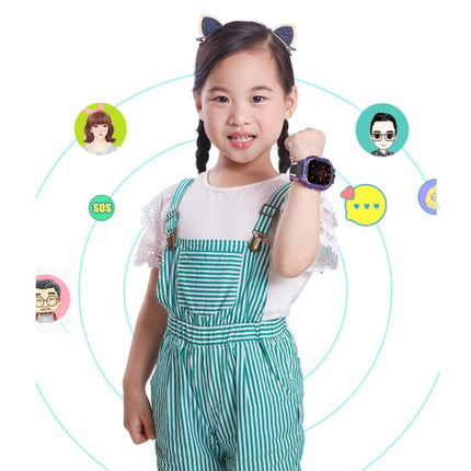 Q19 Smartwatch voor Kinderen met GPS Tracker 2G Smartband Smartphone Horloge IPS iOS Android Paars
