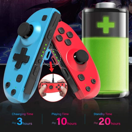 Gaming Controller voor Nintendo Switch - NS Bluetooth Gamepad Joy Pad met Vibratie Blauw-Rood