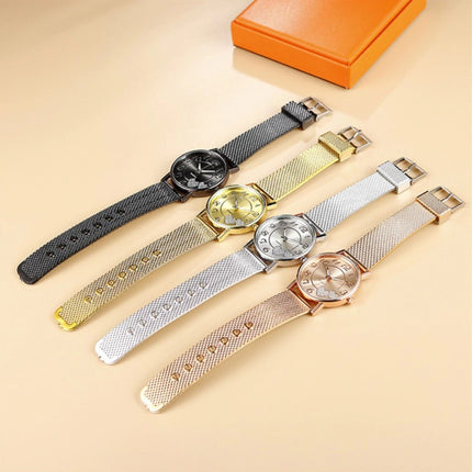 Horloge met Hartjes voor Dames - Kwarts Luxe Anoloog Uurwerk Roestvrij Staal Mesh voor Vrouwen Rose Gold