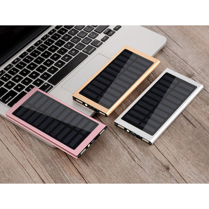 Externe 30.000mAh Solar Charger Powerbank Zonnepaneel Noodaccu Batterij Oplader Zon Blauw