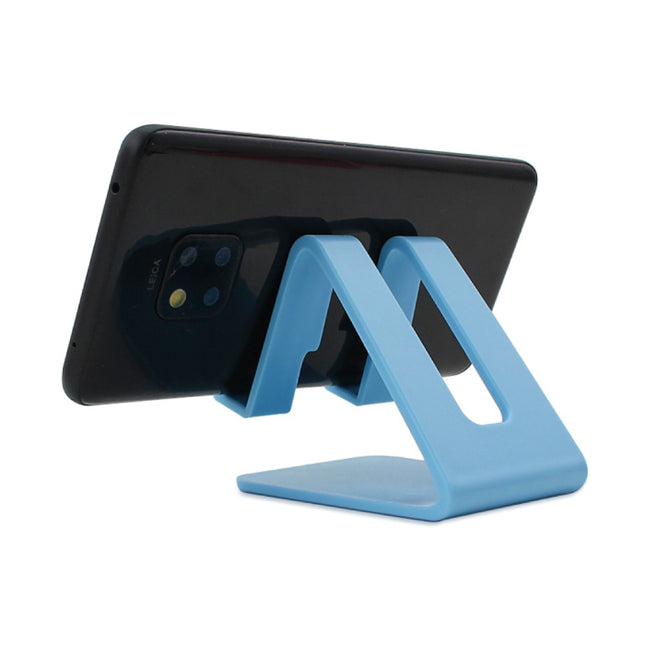 Universele Telefoonhouder Bureau Standaard - Opening voor Oplader - Videobellen Smartphone Holder Desk Stand Blauw