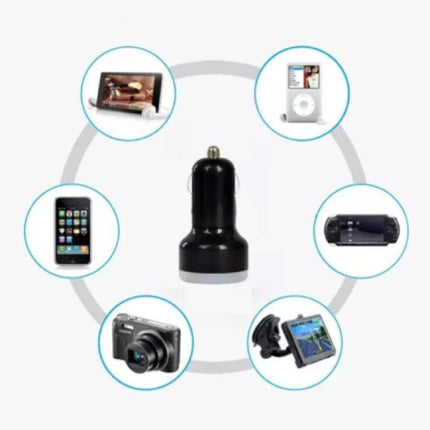 2-Pack High Speed Dubbele Autolader/Dual Carcharger Zwart/Wit