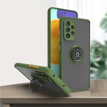 Samsung Galaxy A23 Hoesje met Ring Kickstand en Magneet - Schokbestendige Cover Case Groen