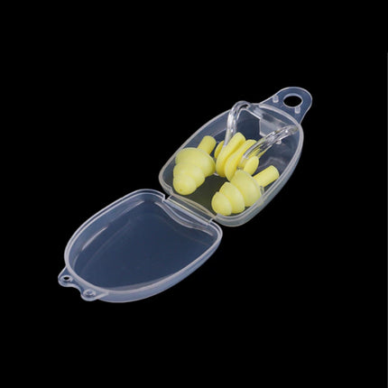 Siliconen Oorplugs met Neusklem / Neus Clip - Oordopjes Earplugs voor Zwemmen Neusknijper - Geel