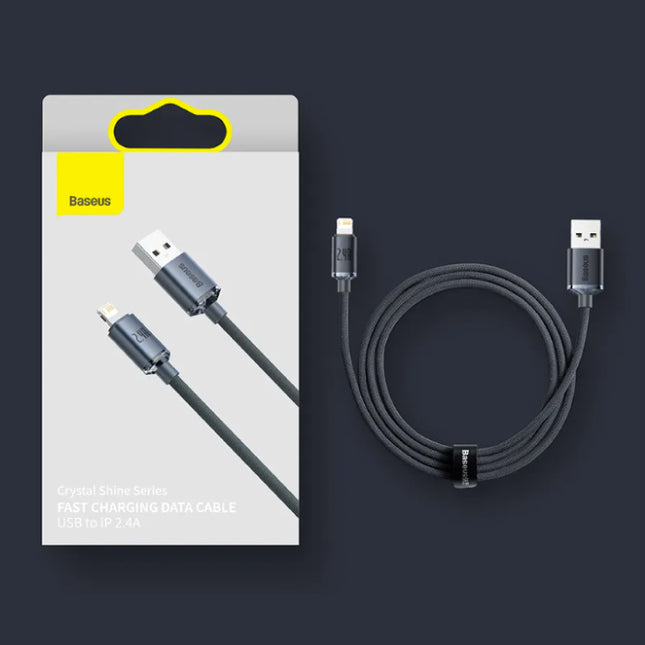 USB Oplaadkabel voor iPhone Lightning - 2 Meter - Gevlochten Nylon - Tangle Resistant Oplader Data Kabel Blauw