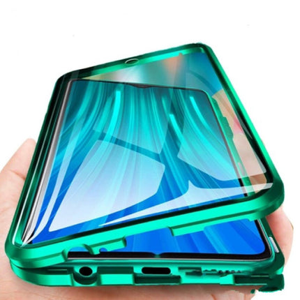 Xiaomi Mi A3 Magnetisch 360° Hoesje met Tempered Glass - Full Body Cover Hoesje + Screenprotector Zwart