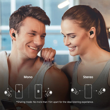 Spunky Beat Oordopjes - TWS Draadloze Smart Touch Control Oortjes Bluetooth 5.0 Ear Wireless Buds Oortelefoon Zwart