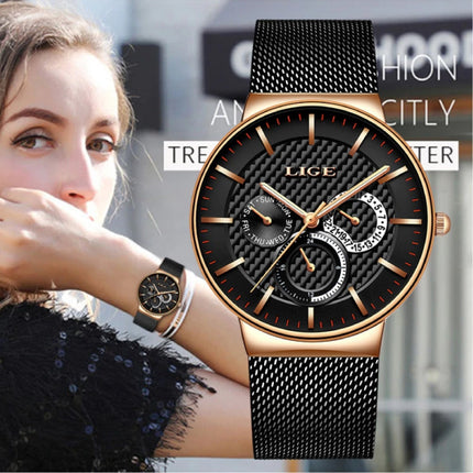 Luxe Horloge Heren - Anoloog Kwarts Uurwerk voor Mannen Goud