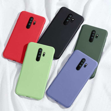 Xiaomi Redmi Note 10 Square Silicone Hoesje - Zachte Matte Case Liquid Cover Donkergroen