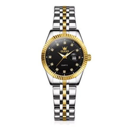 5526 Luxe Kwarts Horloge - 3 ATM Waterdicht Dameshorloge - Goud Zwart