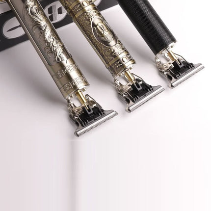 Retro T9 Tondeuse - Draadloze Trimmer Elektrisch Scheermachine - Zwart Draak