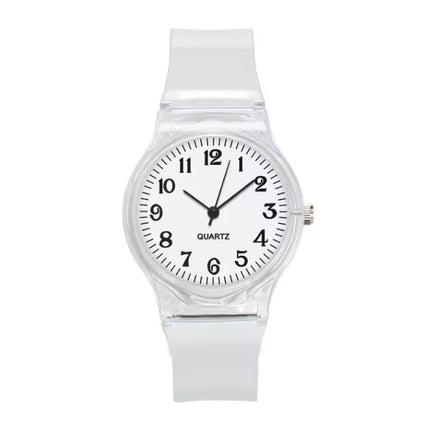Jelly Horloge voor Dames - Kwarts Uurwerk Silicoon Bandje - Wit