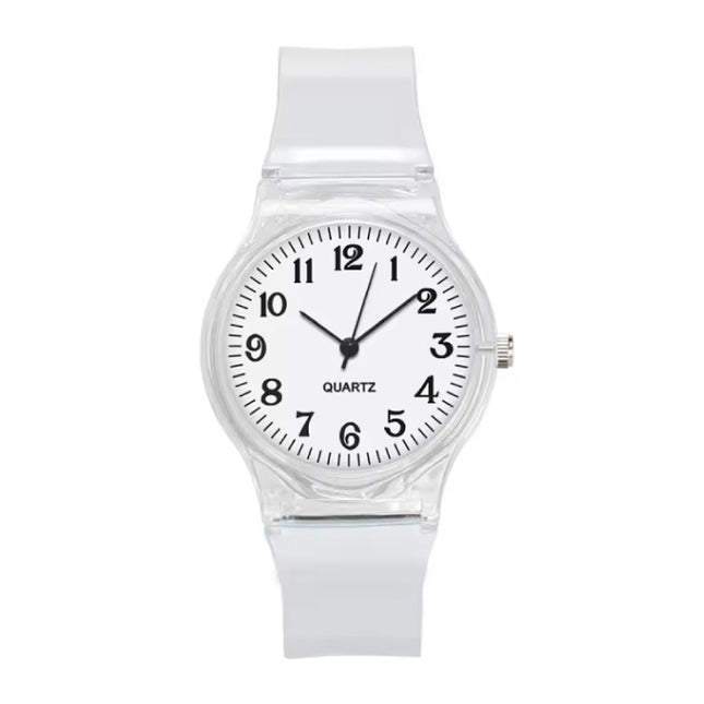 Jelly Horloge voor Dames - Kwarts Uurwerk Silicoon Bandje - Wit