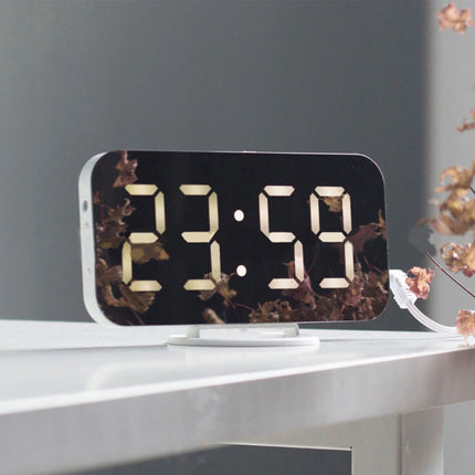 Multifunctionele Digitale LED Klok - Wekker Spiegel Alarm  Snooze Helderheid Aanpassing Rood