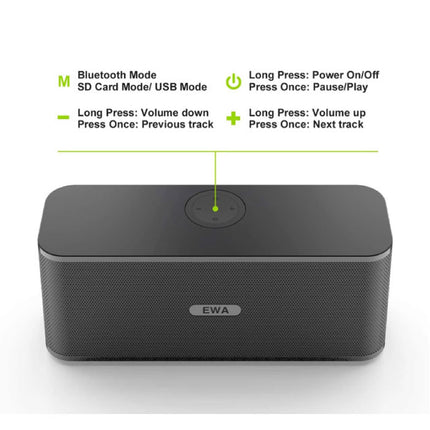 W300 Draadloze Speaker - Luidspreker Wireless Bluetooth 5.0 Soundbar Box Zwart