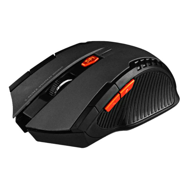 Draadloze Gaming Muis Optisch - Tweehandig en Ergonomisch met DPI Aanpassing - 1600 DPI - 6 Knoppen - Grijs
