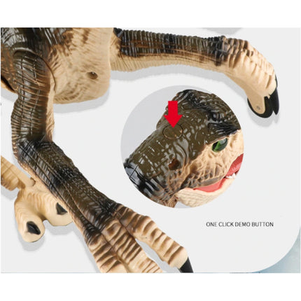RC Velociraptor Dinosaurus met Afstandsbediening - Speelgoed Bestuurbaar Robot Grijs