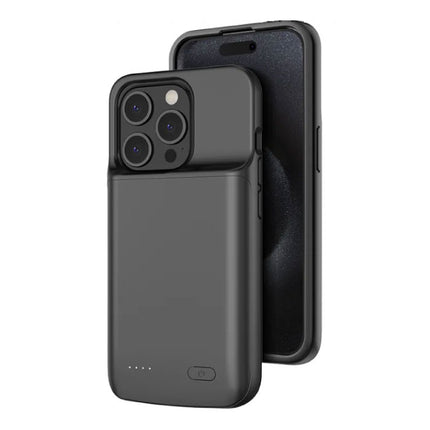 iPhone 15 Pro Powercase 4800mAh - Powerbank Batterij Hoesje Oplader Zwart