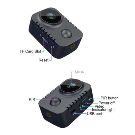 MD29 Mini Security Camera - Full HD Camcorder Motion Detection Night Vision Zwart