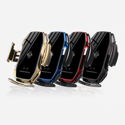 10W Draadloze Qi Autolader - Airvent Clip Oplader Universeel Wireless Car Charging Pad Goud