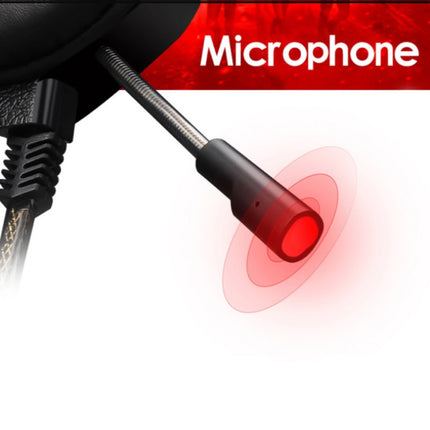 HU85 Gaming Koptelefoon met Microfoon - USB Aansluiting Headset met HiFi Geluid DJ Headphones Zwart