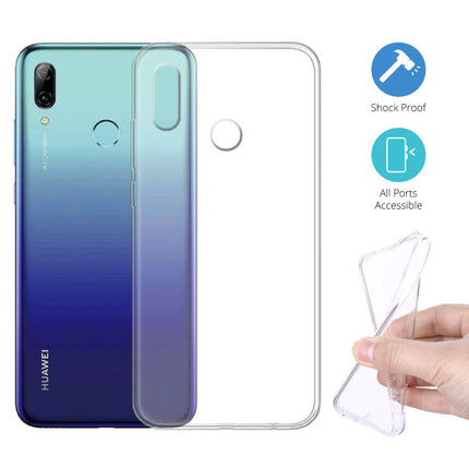 Huawei P Smart 2019 Transparant TPU Hoesje + Screen Protector Tempered Glass
