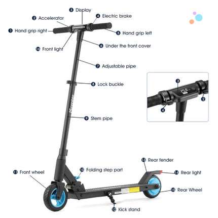 X5 Pro Elektrische Smart E Step Scooter voor Kinderen Off-Road - 350W - 25 km/u - 5Ah Batterij - 5.5 inch Wielen