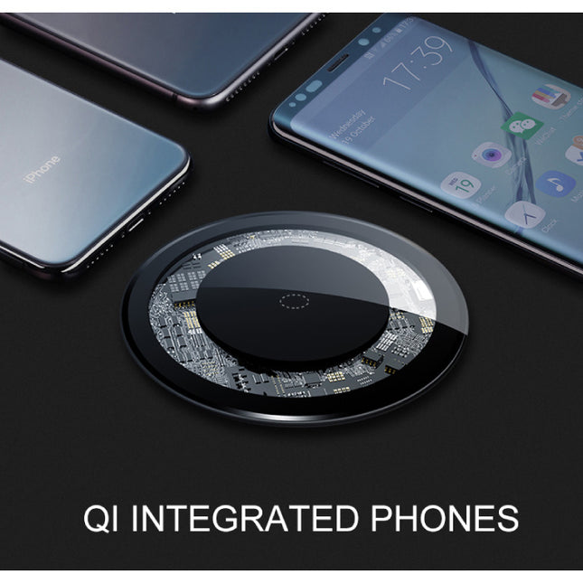 15W Qi Universele Draadloze Oplader Wireless Charging Pad Zwart