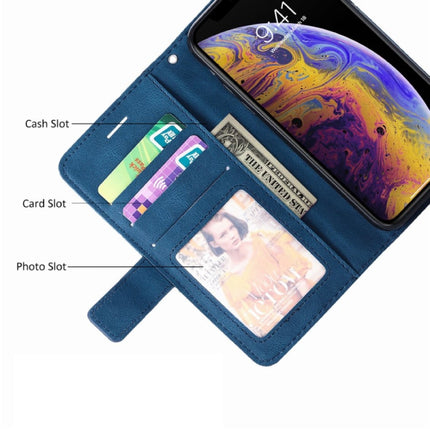 Xiaomi Mi 10T Flip Case - Leren Portefeuille PU Leer Wallet Cover Cas Hoesje Blauw