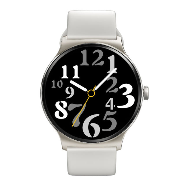 Solar Lite Smartwatch - Hartmonitor en Zuurstofmeter - Sport Activity Tracker Horloge - Silicoon Bandje Zilver