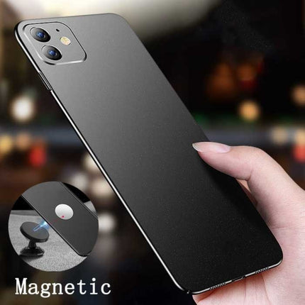iPhone 13 Pro Max Magnetisch Ultra Dun Hoesje - Hard Matte Case Cover Zwart