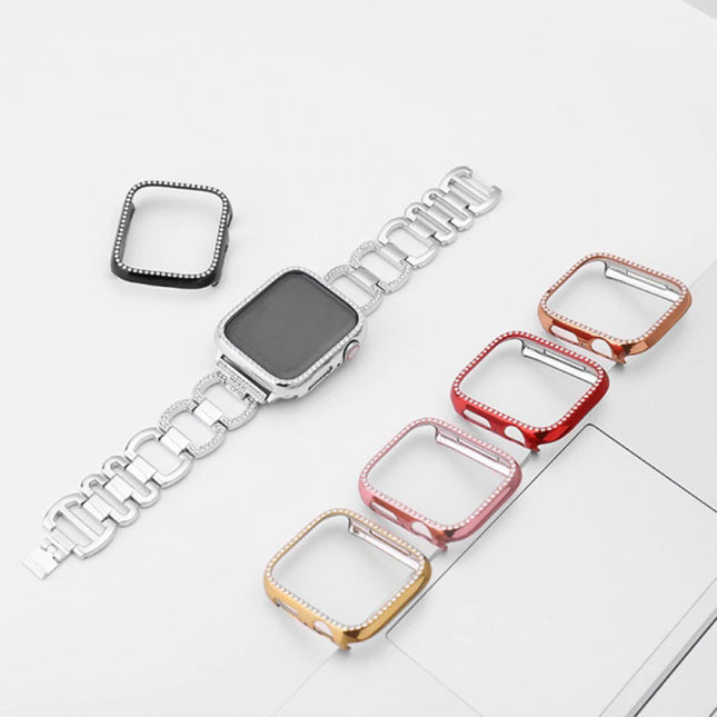 Diamond Hoesje voor iWatch Series 44mm - Hard Bumper Case Cover Roze