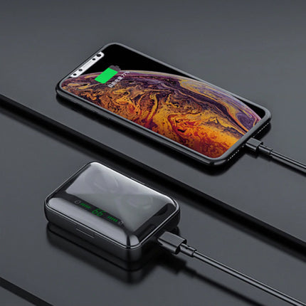 F3 Earbuds TWS Draadloze Smart Touch Control Oortjes Bluetooth 5.0 Ear Wireless Buds Earphones 3000mAh Powerbank Oortelefoon Zwart
