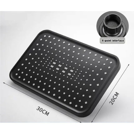 Douchekop Regendouche 12 Inch - 360 ° Draaibaar Badkuip Badkamer Douche - Zwart