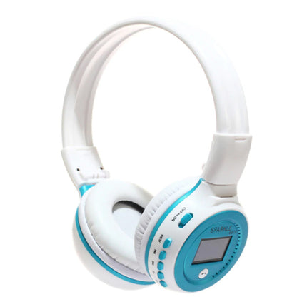 B570 Draadloze Koptelefoon met LED Display en FM Radio - Bluetooth 5.0 Wireless Headphones Stereo Studio Blauw